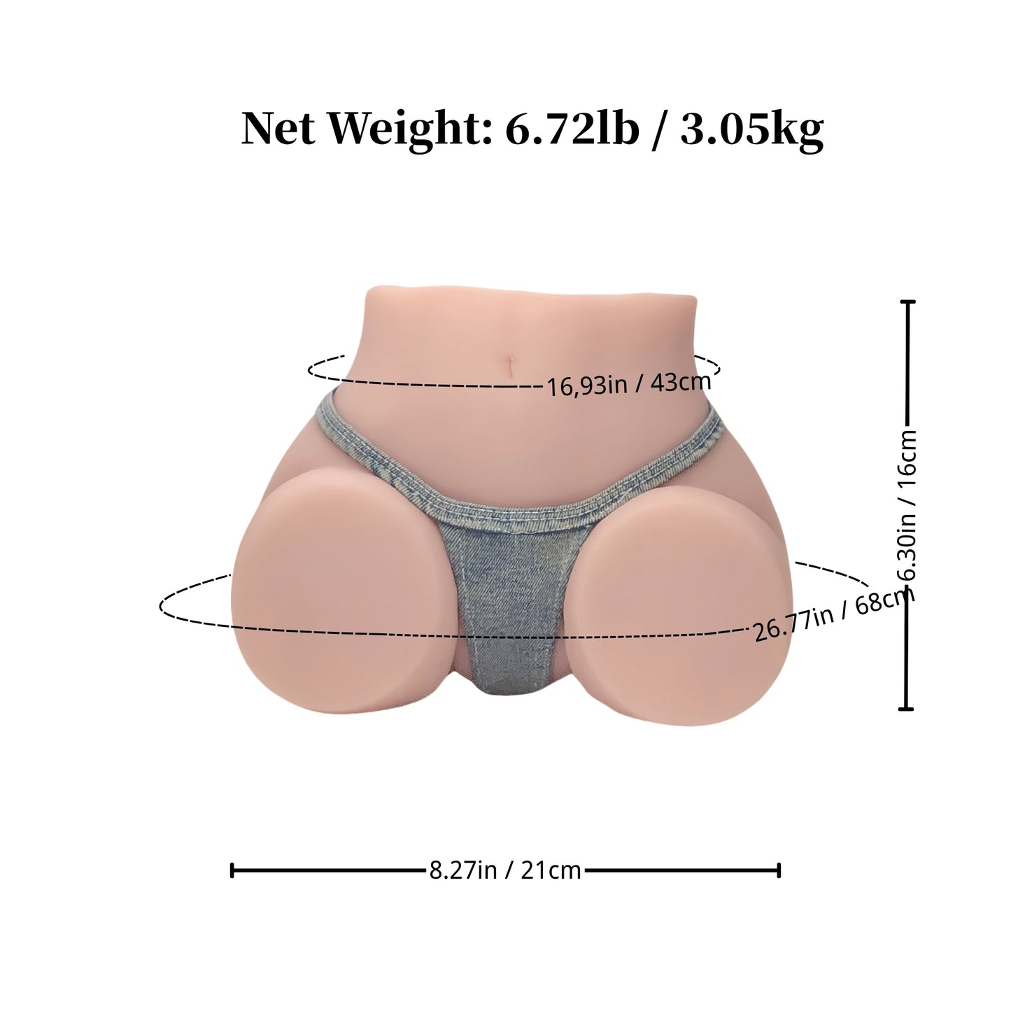 Khione: Realistic Torso Male Sex Butt Toy